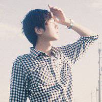 侧面头像男黑白头像