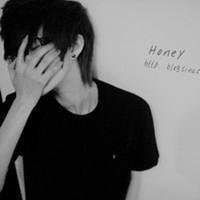 侧面头像男黑白头像