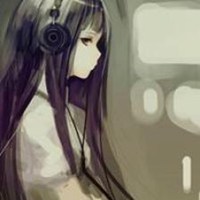 动漫女生听音乐头像