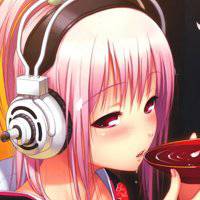 动漫女生听音乐头像