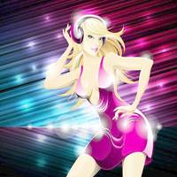 动漫女生听音乐头像