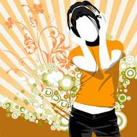 动漫女生听音乐头像