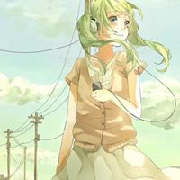 动漫女生听音乐头像