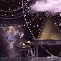 动漫弹钢琴头像