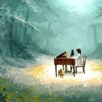 动漫弹钢琴头像