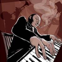 动漫弹钢琴头像