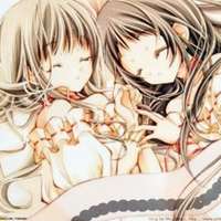 卡通双人睡觉头像女生