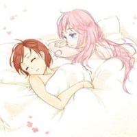 卡通双人睡觉头像女生