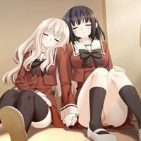 卡通双人睡觉头像女生