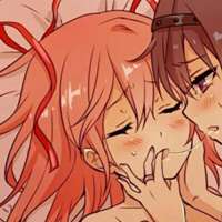 卡通双人睡觉头像女生