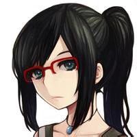 卡通戴眼镜头像女生