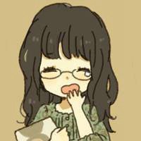 卡通戴眼镜头像女生