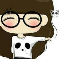 卡通戴眼镜头像女生