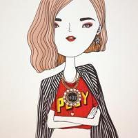 卷发头像女生动漫人物