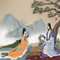 古风情侣头像红桑裳白衣