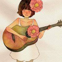 吉他头像卡通