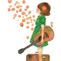 吉他头像卡通
