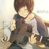 吉他头像男背影