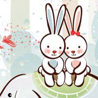 呆萌兔耳朵头像