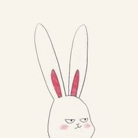 呆萌兔耳朵头像