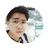 复古圆框眼镜男生头像