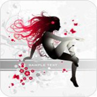 妇女头像背影或侧面的