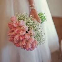 婚纱头像女生背影捧花