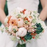 婚纱头像女生背影捧花