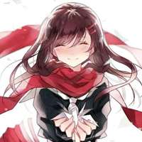 带围巾的动漫情侣头像