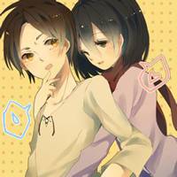 带围巾的动漫情侣头像