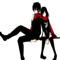 带围巾的动漫情侣头像