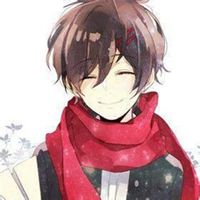 带围巾的动漫情侣头像