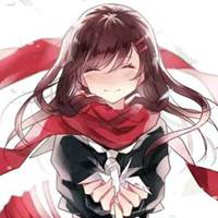 带围巾的动漫情侣头像