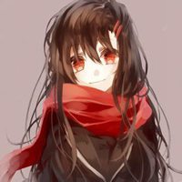 带围巾的动漫情侣头像