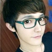 带眼镜头像女生