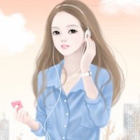 彩绘头像女复古