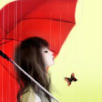 彩绘头像女复古