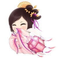 彩绘头像女复古