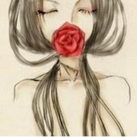 彩绘头像女复古