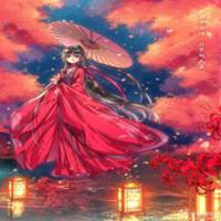 彩绘头像女复古