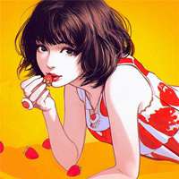 彩绘头像女复古