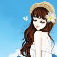 彩绘头像女复古