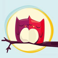 彩绘情侣头像一男一女