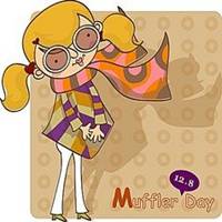 戴围巾的女生动漫头像