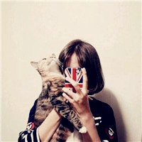 抱猫的女生头像