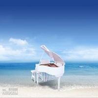 海边弹钢琴唯美头像