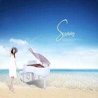 海边弹钢琴唯美头像