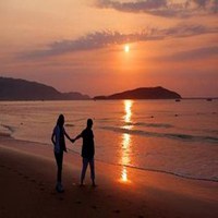 海边日出头像图片