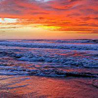 海边日出头像图片