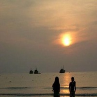 海边日出头像图片